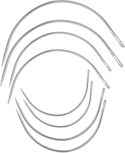 8 stuks gebogen naainaalden set, 2 "/2,5"/3,5"/3,5" /3,5" Gebogen Naainaald Reparatie Kit Bekleding Weven Naald C Type Naalden voor Naaien Repareren Tapijt Lederen Canvas Weven Ambachten