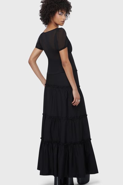 Killstar - Gothic Top - Beneath The Eclipse - Fawnlight Top (Black) - S tot XXL - voor Vrouwen - zwart