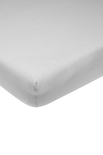 Meyco Home Uni hoeslaken eenpersoonsbed - light grey - 90x200cm