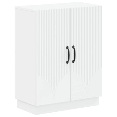 vidaXL - Badkamer - Opbergkast - HOORN - Wit - 59,5 - x - 31 - x - 77 - cm - Bewerkt - hout