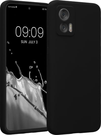kwmobile telefoonhoesje geschikt voor Motorola Edge 30 Neo - TPU backcover met siliconen coating - Smartphone case in zwart