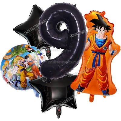 Anime Son Goku Kinderverjaardag Decoratie Dragon Ball Nummer Ballonnen Collectie Jongen Meisje Feestartikel Cartoon Babyborrel Verjaardagsdecor