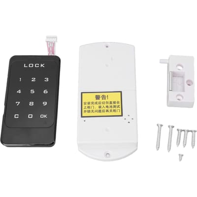 Serrure d'armoire codée électronique numérique, serrure intelligente à mot de passe, clavier tactile, serrure pour armoire de bureau à domicile white