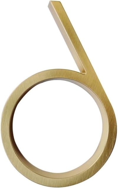Huisnummer - Deurnummer Adres - Huis Verfraaien - Zink Legering - 5 Inch - Messing