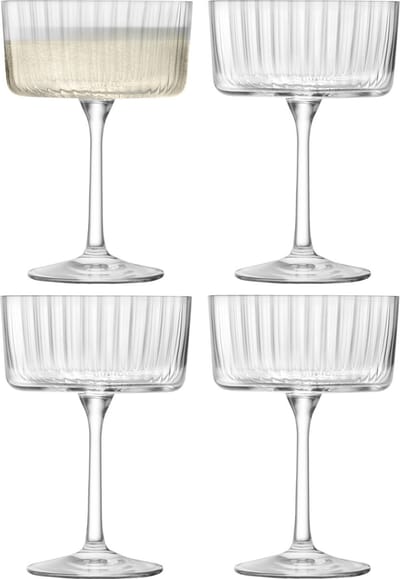 L.S.A. - Gio Line Cocktailglas 230 ml Set van 4 Stuks - Glas - Transparant