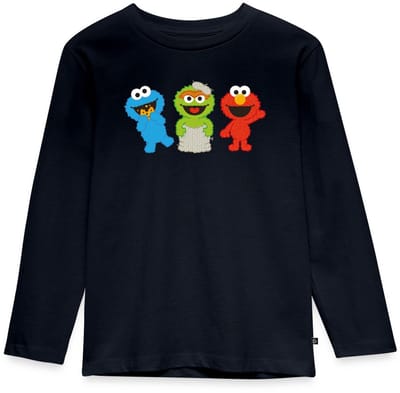 Sesamstraat Baby Koekiemonster Oscar & Elmo Premium T-Shirt Kinderen