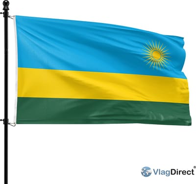 VlagDirect - Rwandese vlag - Rwanda vlag - 90 x 150 cm
