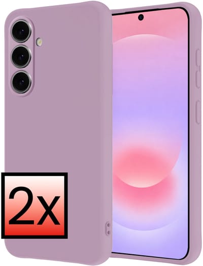 Hoesje - 2 Stuks - Geschikt voor Samsung Galaxy A37 - Sterk & Shockproof - Case Siliconen - Back Cover - Telefoon Hoes - Lila