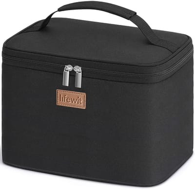Allecto - Geïsoleerde Lunchtas - Thermische Lunchbox - Ideaal voor Werkpicknick - Zwart 9L - Waterdichte Koeltas - Herbruikbaar - Geschikt voor Vol...