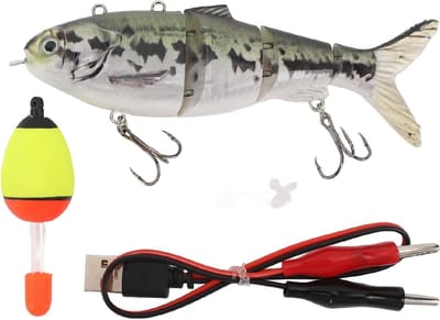 Elektrische Vissersaas met LED Verlichting, Oplaadbare Swimbait voor Zoetwatergebruik, Realistische Aaservaring