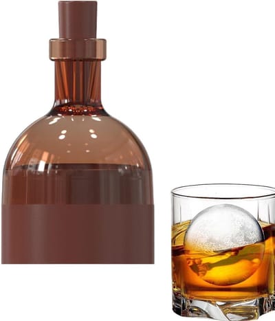 IJsbal Maker - Drankkoeler - Dranken Koelen - Siliconen Vorm - 10.7 cm Hoog - Koffie