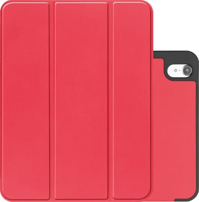 Hoes - Geschikt voor Apple iPad A16/A18 (2022/2025/2026) - 10.9 & 11 inch (10e, 11e & 12e generatie) - Dun & Stevig - Trifold Bookcase - Hard Cover Case - Met Uitsparing Geschikt voor Apple Pencil - Hardcover Book - Tablet Hoesje - Rood