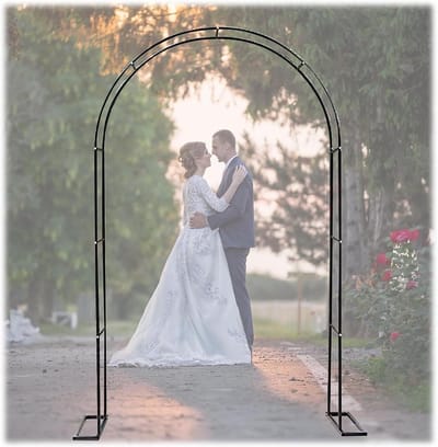 Metalen Tuinboog - Rozenboog Pergola - Decoratie Bruiloft - Stevig Gegalvaniseerd Staal - 160x220 cm - Zwart