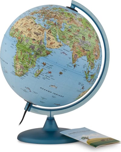 Tecnodidattica - Safari EU LED - informatieboek - Wereldbol - Ø25cm