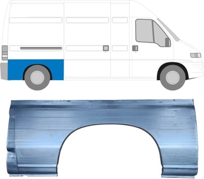 Reparatiepaneel achterspatbord voor Citroen Jumper 1994-2006 / Rechts