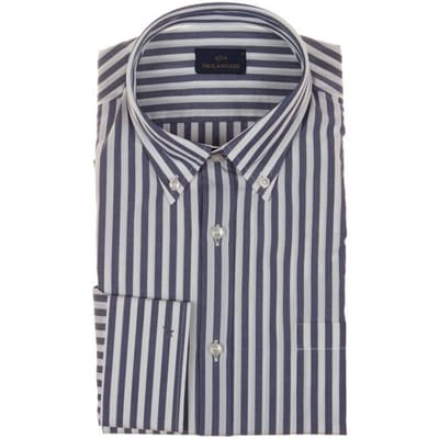 Paul & Shark Overhemd Cotton Poplin Stripe Shirt Donker Blauw / male