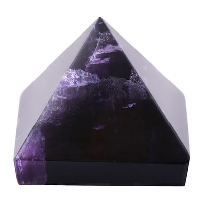 Dailygoods- Amethist Piramide 3cm - Kristal Beeldje - Feng Shui Decoratie - Gelukssymbool - Spiritueel Object - Mooie Decoratie - Kristallen Piramide