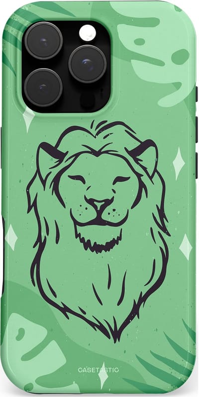 Casetastic hoesje geschikt voor Apple iPhone 16 Pro - MagSafe - Dubbellaagse bescherming - Trots in de jungle - Fashion Case - Mintgroen