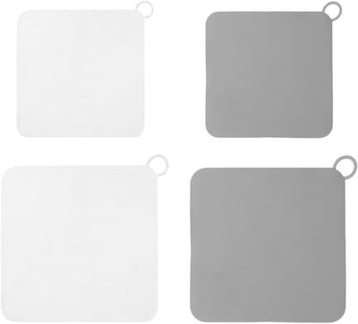 Afvoer Geurstopper Set - Vloer Afvoer Deksel - Badkamer Keuken - Anti Geur Anti Blokkerend - 4 Stuks - Wit Grijs
