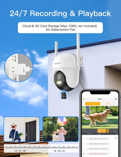 Laxihub OP1 Beveiligingscamera Voor Buiten - 4MP - Beweegbaar - Dual-Band Wifi - Draadloos - Full360° bewaking - Geen Blinde Vlekken - Geen Maandelijkse Kosten - HD - Besturing via App - Waterdicht - Onvif - Met Microfoon & Speaker