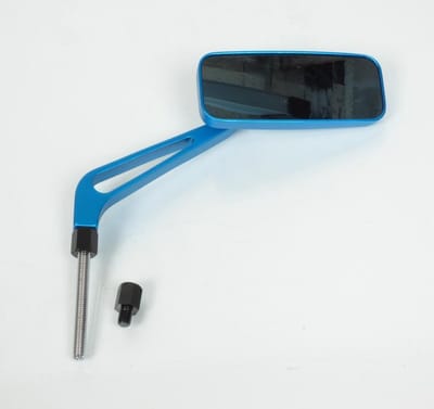 Rétroviseur droit Tun'R type Custom alu bleu / M8 pour moto scooter 50 deux roue