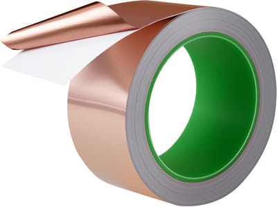 tegen slakken, 50 mm x 20 m, dubbelzijdig geleidende EMI koperfolietape, zelfklevende slakkenafweer, slakkenbescherming, koperband voor verhoogde bloembedden en planten