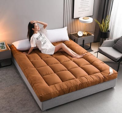 Verdikte Futon Matras - Vloer Matras - Comfortabel Slapen - Opvouwbaar Ontwerp - 150 x 200 cm - Grijs