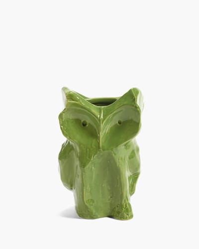 Serax Marni Midnight Creatures uil vaas 16.5x15.5cm H23cm lichtgroen