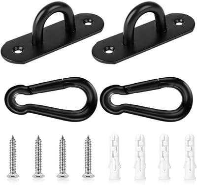 Dailygoods- Plafondhaken Roestvrij Staal - Zelfklevend - Bevestigingshaken - Oogplaat - Corrosiebestendig - Hoge Draagkracht - 2 Stuks - Bevestigingshaak