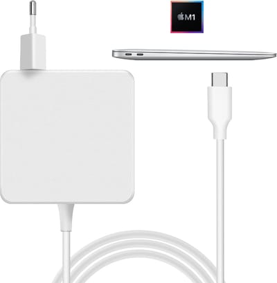 45w usb C oplader 2 meter - 45 watt snellader - Oplaadstekker met vaste usb C kabel - Power Delivery