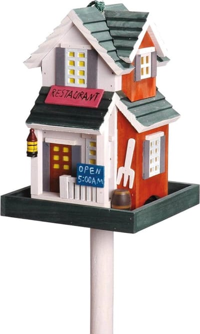 Vogelhuisje op paal - Voederhuisje op paal - Vogelhuisje op voet - Staande vogelhuisje - Perfect voor de lente
