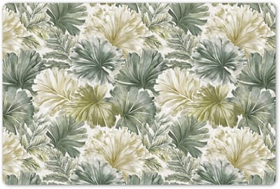 Placemats 45x30 cm - Placemat kunststof - 1 stuk - Bladeren - Botanisch - Groen - Borden onderleggers - Decoratie voor op tafel - Keuken tafeldecoratie accessoires - Vinyl onderlegger - Tafelversiering