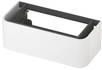INK - Afgeronde Onderkast Gelakt 1 Lade Softclose met Gefreesd Front Tbv Grepen - 1000x450x350 Mm - Mat Wit