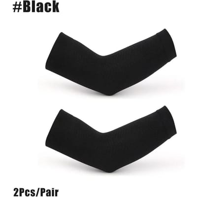 1 Paar Dames Armhoes Eenvoudige Bediening 420D Druk Comfortabele Pasvorm Lange Armhoes Bundel Armwarmtehoes Ideaal Voor Dames zwart