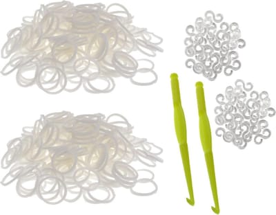 Behave - 600 Loombandjes - Wit - Met Weefhaken & S-clips - Latexvrij - Creatief Speelplezier