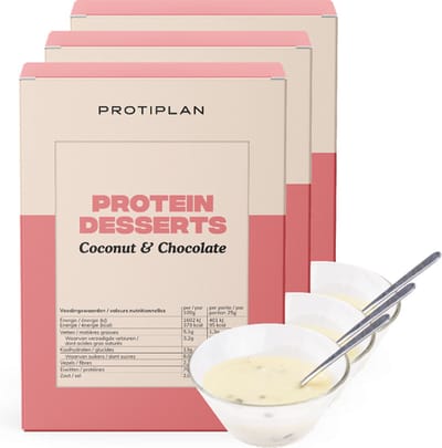 Protiplan - Dessert Kokos Chocolade - 3 stuks - 3 x 7 x 25 g - Koolhydraatarm dessert
