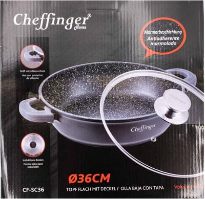 Cheffinger 36cm Lage Kookpot / Braadpan - CF-SC336