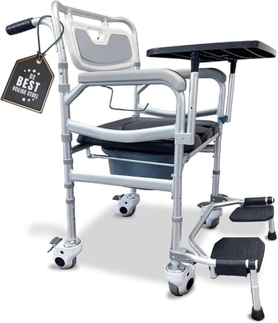 SVN® Toiletstoel - Toilet Seat Riser - Zilver- ‎79cm x 53cm x 96cm