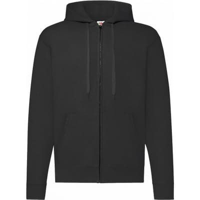 Fruit of the Loom Klassieke herenhoodie (Zwart)