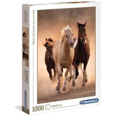 Clementoni - Puzzel - 1000 Stukjes - Rennende Paarden - Puzzel Voor Volwassenen - High Quality Collection