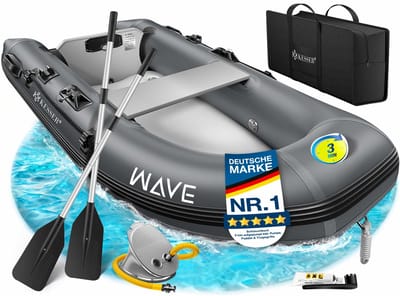 KESSER® Rubberboot voor 2 Personen - 2,3m Opblaasbare Boot Set Inclusief Peddels & Pomp
