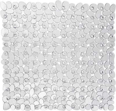 WENKO Anti-slip Douchemat Paradise 54x54cm transparant - Antislipmat voor douche - Met zuignappen