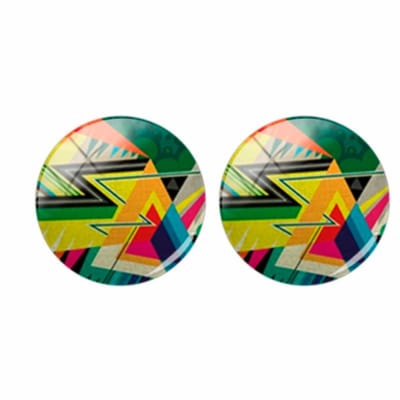 Clip oorbellen groen 2 cm-Thea