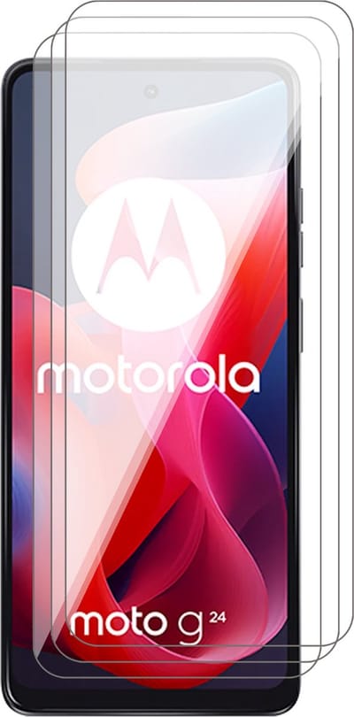 Screenprotector geschikt voor Motorola Moto G24 - 3x Glas Screen Protector