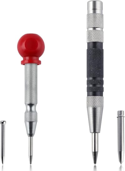 Automatische Center Punch voor Metaal - Verstelbare Impact, Zware Duty en Veerbelaste Precisie Tool voor Hobbymatig en Professioneel Gebruik