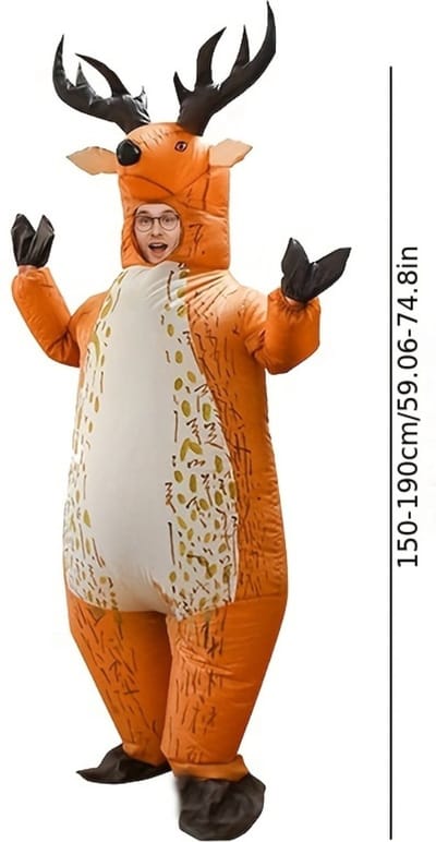 Livano Halloween Outfit - Halloween Kostuum - Pak - Opblaasbaar Kostuum - Costume - Carnaval - Volwassenen - Eland