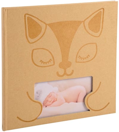 Exacompta 2x Fotoalbum boekgebonden - 30 witte bladzijden - 25x25 cm - ZEPHIRE - Beige - 14562E
