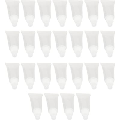 25 stuks Lipgloss Tube Navulbaar Transparant Zacht Mini Leeg Cosmetisch Container voor Shampoo Bodylotion 5ml white