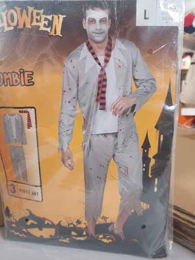 Verkleedpak - Zombie - 3 delig - Maat L