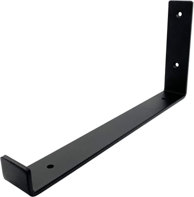 Maison DAM - Plankdrager L vorm up - Plankdrager – Voor een plank 30cm – Mat zwart - Incl. bevestigingsmateriaal + schroefbit